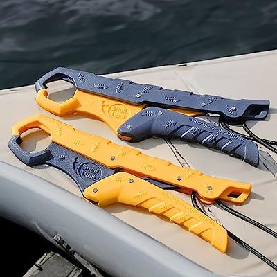 Floating Fish Gripper Catfish Mouth Pliers Caught Bass Holder Saltwater Lip  Grip Tool with Lanyard Fish Grips for Kayak Fishing