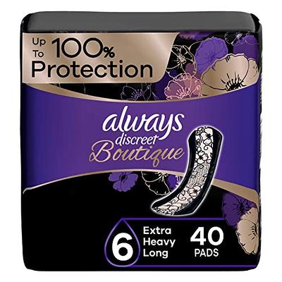 Always Discreet Boutique Incontinence & Postpartum Incontinence Underwear  for Women, Large, 36 Count, FSA HSA Eligible, Maximum Protection