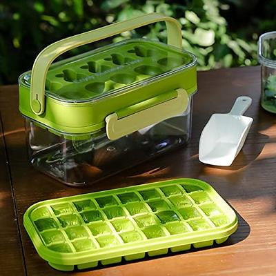  Ice Cube Tray with Lid and Bin, ROTTAY Ice Trays for Freezer,  Easy-release 48 Small Nugget Silicone Ice maker with Ice Bucket, Ice Cube  Storage Container Set for Chilled Drink and
