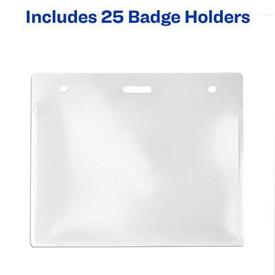 50pk Vertical Resealable Id Badge Holder 3.75 X 3.68 Clear - Advantus :  Target