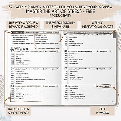 Life Planner - A 12 Month Journey to Crush Your Goals, Increase  Productivity, Passion, Success & Happiness - Weekly & Monthly Life Planner