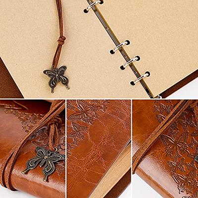 Leather Notebook Journal, Travel Journal with 2 Pockets, Vintage Refillable  Journal for Writing, Diary Journal for Women, Men, Girls and Boys, 100GSM  Lined Paper, 160 Pages (Brown A6 7.3 x 5.1) - Yahoo Shopping