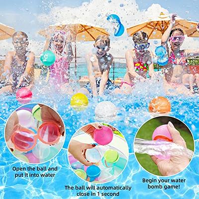  98K Reusable Water Bomb Balloons, Latex-Free Silicone Water  Splash Ball with Mesh Bag, Self-Sealing Water Bomb for Kids Adults Outdoor  Activities Water Games Toys Summer Fun Party Supplies (12Pcs) : Toys