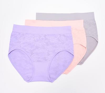 Breezies Set of 3 Lace Effects Seamless Full-Brief Panties - Yahoo Shopping
