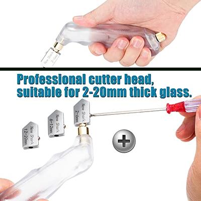 1 Piece Pistol Grip Oiled Glass Cutter Stained Glass Cutting Art Tool 3-12mm