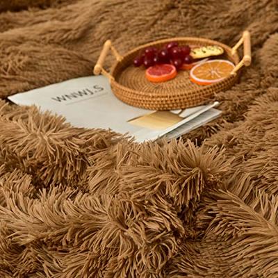 MorroMorn 5 PCS Shaggy Duvet Cover Bedding Set - Fluffy Comforter Cover  Long Faux Fur Luxury Ultra Soft Cozy (Brown, Full/Queen) - Yahoo Shopping