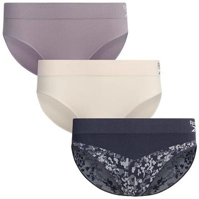 Reebok Women?s Underwear ? Seamless Thong (4 Pack), Size X-Large,  Stripe/Mauve/Blue : : Clothing, Shoes & Accessories