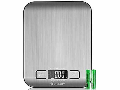 KitchenAid 11lb Glass Surface Digital Kitchen Food Scale Black