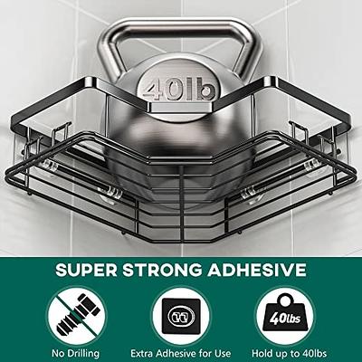 Shower Caddy Shelves 5 Pack Adhesive Organizer Bathroom Stainless Steel  Black