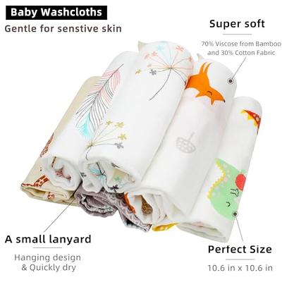 6-Pack Baby Bamboo Wash Cloths