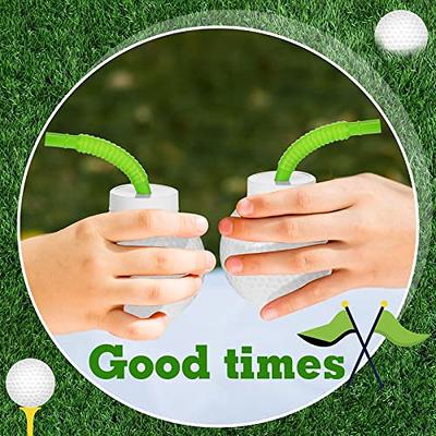 12 oz Golf Ball Cups with Straws and Lids Ball Shape Cups Golf Party  Decorations Plastic Reusable Golf Cup 12 oz Golf Drinking Cup for Sports  Birthday