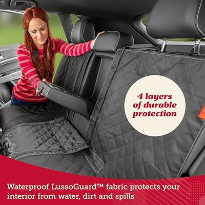 Lassie 4 in 1 Full Coverage Dog Floor Car Hammock,100% Waterproof Dog Car  Seat Covers for Back Seat with Mesh Window for Sedans,Backseat Bench  Protector for Cars, SUVs and Trucks etc 