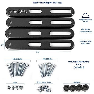 Mount-It! VESA Mount Adapter Plate - Monitor and TV Mount Extender  Conversion Kit Allows 75x75, 100x100, 200x200 to Fit Up to 400x200 mm  Patterns, Heavy-Gauge Steel, Hardware Included 