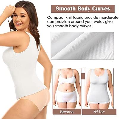 Slimming Tank Tops for Women Tummy Control Cami Shaper with Built