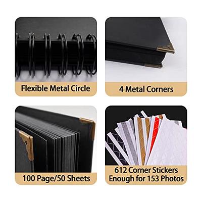 Francheville 40 Pages Black Album Scrapbook Black