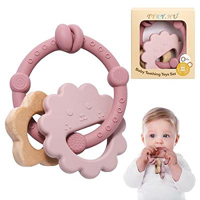 Oli & Carol Natural Rubber Teether - Fruit Shaped Teething Toy for Babies  0-12 Months | Baby Teething Relief | Teethers for Infants 0-6 & 6-12 Months