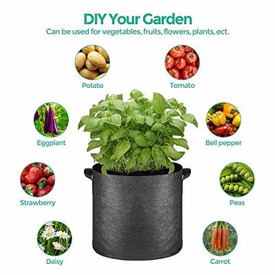 7 Gallon Planting Growing Bags-6 Packs, Plant Grow Pots For Potato  Strawberry Tomato Carrot & Other Vegetable, Heavy Duty Thickened Planting  Container