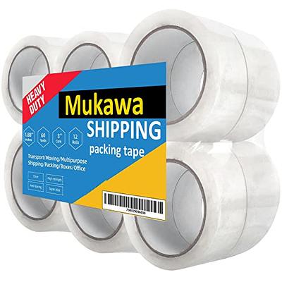 JARLINK Clear Packing Tape (12 Rolls), Heavy Duty Packaging Tape for  Packaging Moving Sealing, 2.7mil Thick, 1.88 inches Wide, 60 Yards Per  Roll, 720 Total Yards 12 Rolls (2.7mil / 60 yd) 