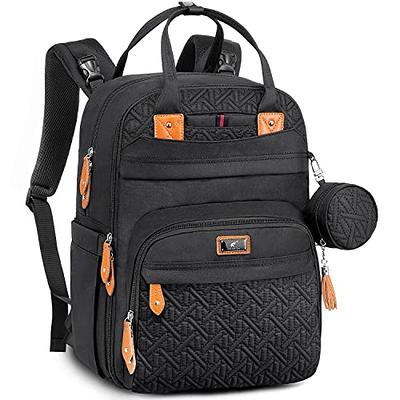 BabbleRoo Diaper Bag Backpack, Multifunction Large Bags with Changing Pad &  Stroller Straps & Pacifier Case, Unisex Stylish Travel Back Pack Nappy