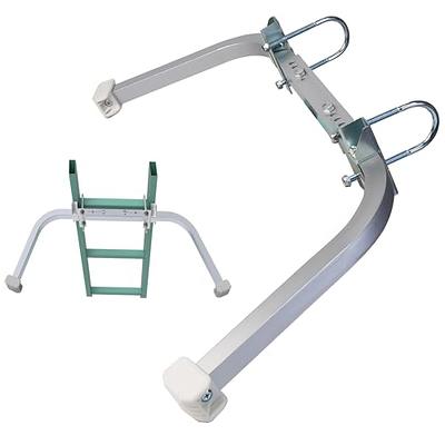 1 Pair Ladder Stabilizer Standoff Brackets with Foam Elbows and  Anti-Shedding Device (Silver)