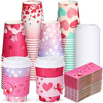 I Like You A Latte Insulated Coffee Cups with Lids - Valentine's Day Party Supplies - 12 Pieces