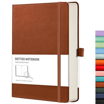 Scribbles That Matter A5 Dotted Journal Notebook 150 Pages Dot Grid Journal Vegan Hard Cover 160gsm Dotted Notebook Bleedproof Thick Paper with Free