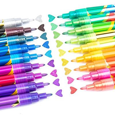 JR.WHITE Paint Markers Pens Metallic 10 Colors Paint Pens for Rock