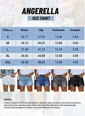 Angerella Women Casual Summer Denim Shorts for Women High Waisted Frayed  Hem Distressed Jeans Ripped Jean Shorts Denim Blue S - Yahoo Shopping