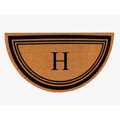 A1 Home Collections A1hc Heavy Weight Beige 24 in. x 48 in. Rubber and Coir Large Outdoor Durable Monogrammed B Door Mat