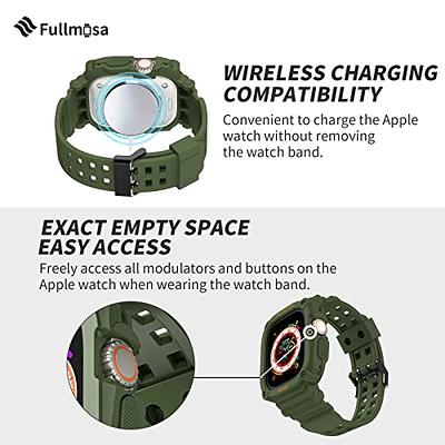 Fullmosa Watch Band Compatible Rugged Apple Watch Band Ultra 45mm