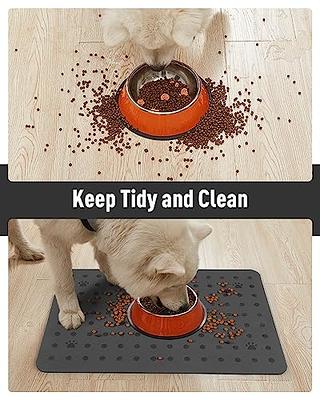 DogBuddy Dog Food Mat - Waterproof Dog Bowl Mat, Silicone Dog Mat for Food  and Water, Pet Food Mat with Edges, Nonslip Dog Feeding Mat, Dog Food Mats  for Floors(Large, Dove) 