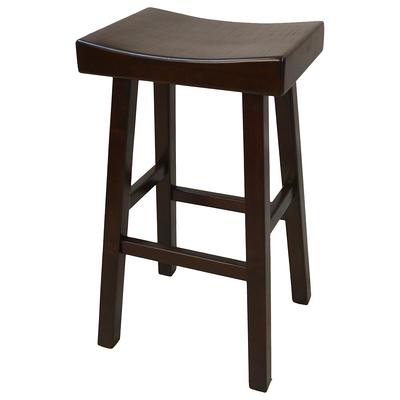 Carolina Cottage Colborn Espresso 30-in H Bar height Saddle Seat