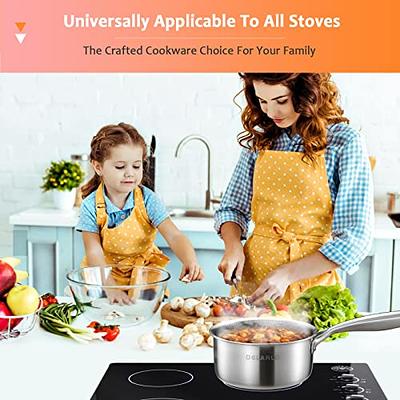 Farberware Dishwasher Safe Nonstick Aluminum 6-Quart Covered Jumbo Cooker with Helper Handle, Champagne