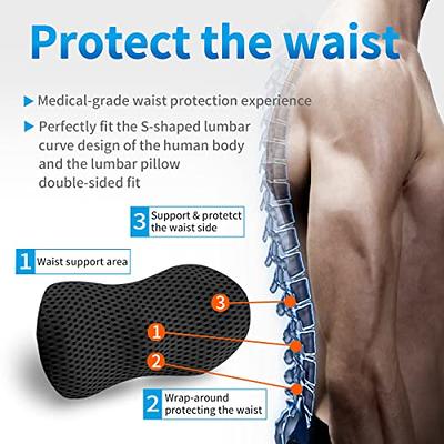 Cozyhealth Lumbar Support Pillow for Sleeping Memory Foam Back Lumbar  Support Cushion for Lower Back Pain Relief, Back Support Bed Pillow Waist