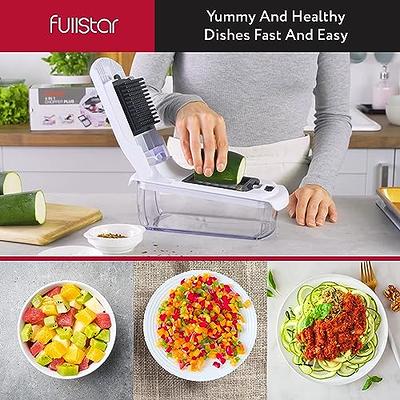 Fullstar Vegetable Chopper - Spiralizer Vegetable Slicer - Onion Chopper  with Container - Pro Food Chopper - Slicer Dicer Cutter - (4 in 1, Black) -  Yahoo Shopping