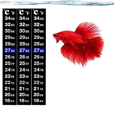 SunGrow Betta Fish Thermometer Sticker, Temperature Strip for Aquarium & Reptiles Tank