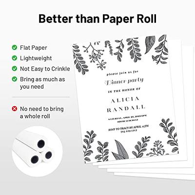  Thermal Printer Paper 8.5 x 11 US Letter Size Paper -  Multipurpose Office White Paper - 100 sheets, Compatible with M08F, MT800Q,  MT800 and Other Letter Portable Printers : Office Products