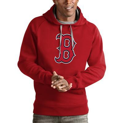 Boston Red Sox Antigua Victory Pullover Hoodie - Heathered Gray