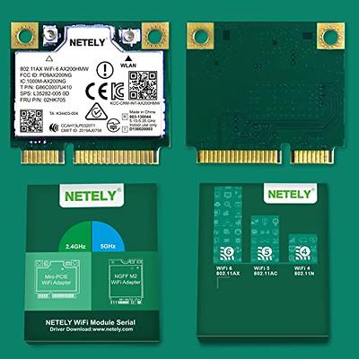 802.11AX WiFi 6E 5400Mbps PCIE WiFi Adapter with Bluetooth 5.2 for Windows  10/11 64bit Desktop PCs, 2.4GHz 574Mbps, 5GHz 2400Mbps, and 6GHz 2400Mbps