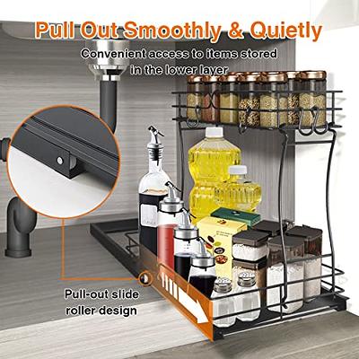 NUOYANG Pull Out Cabinet Organizer Under Sink Organizers and