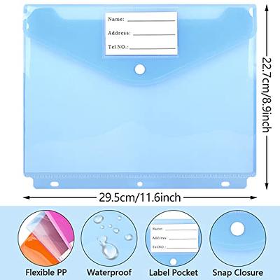 2pcs Plastic Envelopes With Snap Closure, A4 Letter Size, Plastic File  Folders, For Documents Envelopes Pouches Folders, For School Office  Organization