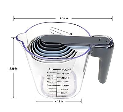 3-Piece Measuring Cup Set, 1L / 500mL / 250 mL, BPA-Free