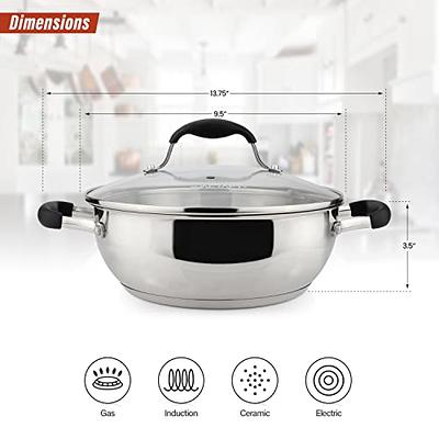 TEXBOOK Kitchen Pans Pan 316 Stainless Steel Pan Non-Stick Household Steak  Frying Pan Cake Crust Pancake Pan Induction Cooker Gas Stove Universal