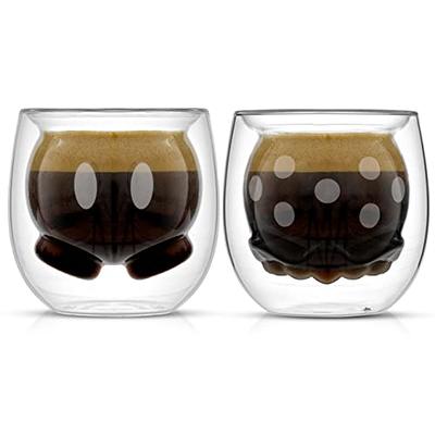 JoyJolt Javaah 2 oz. Clear Double Wall Espresso Glasses (Set of 2)