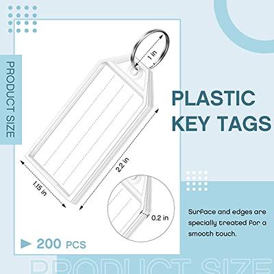 Key Tags, Pack Of 10 Key Tags With Labels Key Fobs Id Plastic Key Tags Key  Labels With Split Rings For Luggage Pet Name Memory Stick Tags-10 Colors