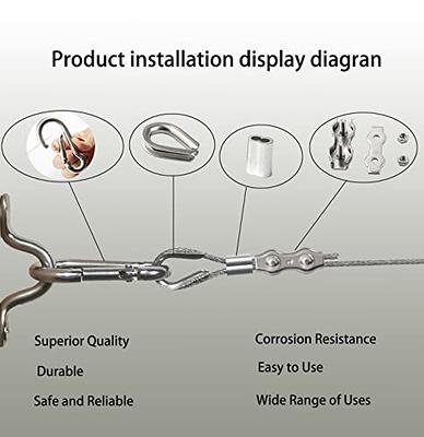 TooTaci 1/16 Wire Rope,100ft 1/16 Stainless Steel Cable,M5 Turnbuckle Hook  and Eye,Turnbuckles for Cables Wire,1/16 Stainless Steel Wire Rope for  Strings Light Hanging Kit,Wire Trellis Kit,Fence - Yahoo Shopping