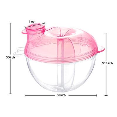  Accmor Baby Formula Dispenser On The Go, Non-Spill Rotating  Four-Compartment Formula Container for Travel, Milk Powder and Snack Storage  Container for Infant Toddler Travel Outdoor, Pink : Baby