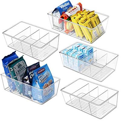 BIJOU LEO 4 Pack - Clear Bins with dividers - Plastic 4