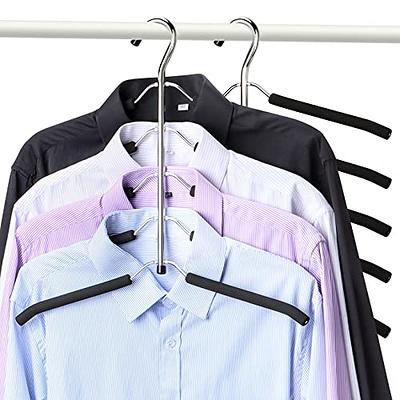 Hangers Space Saving Clothes Hanger 2 Packs Swing Arm Non Slip Padded Coat  Hanger 5 Layers Heavy Duty Stainless Steel Sweater Shirt Hanger Closet  Storage Organizer - Yahoo Shopping