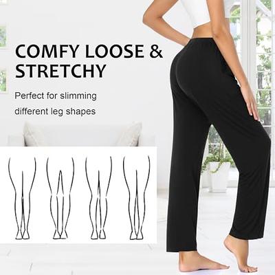 Ladies Wide Leg Yoga Pants for Women with Pockets Stretchy